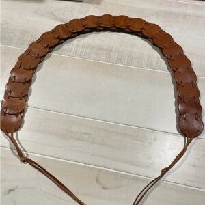 Fossil Genuine distressed Leather Laced rings belt size small